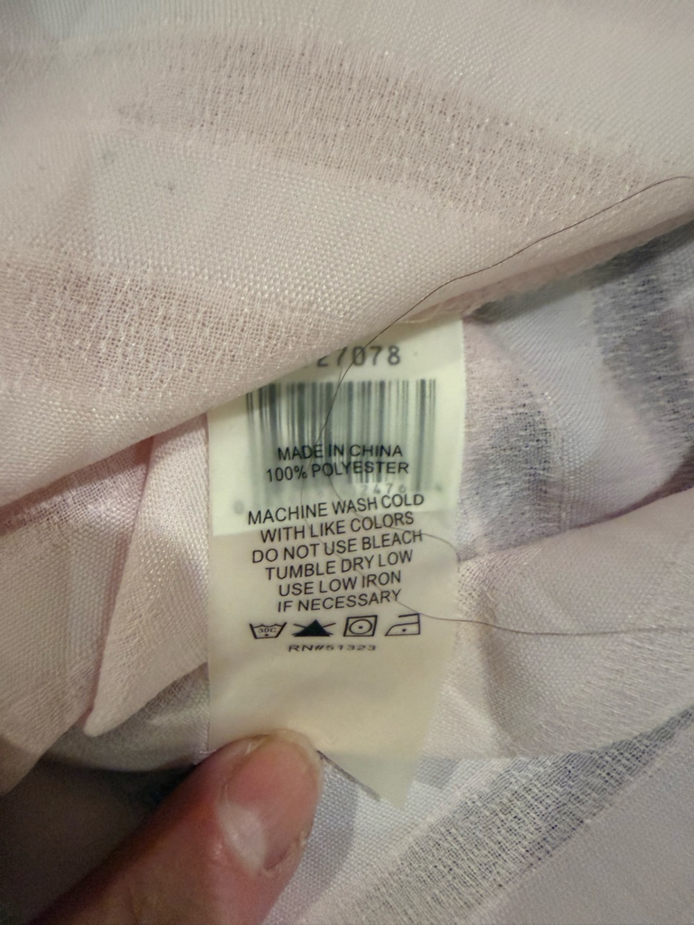 Vince Camuto Blush Pink Sheer Stripe Blouse L Lightweight Dressy Top - Picture 11 of 11